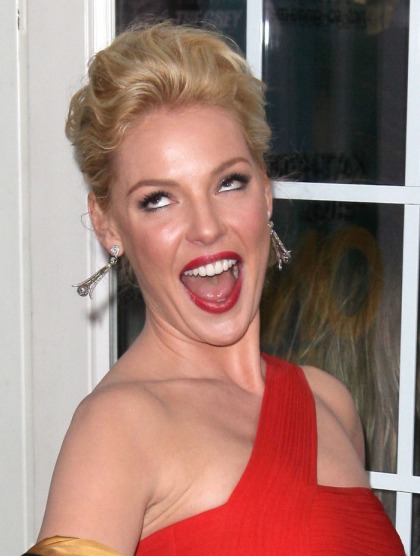 Katherine Heigl's Leroux gown & grandmother hair: over-styled or lovely'