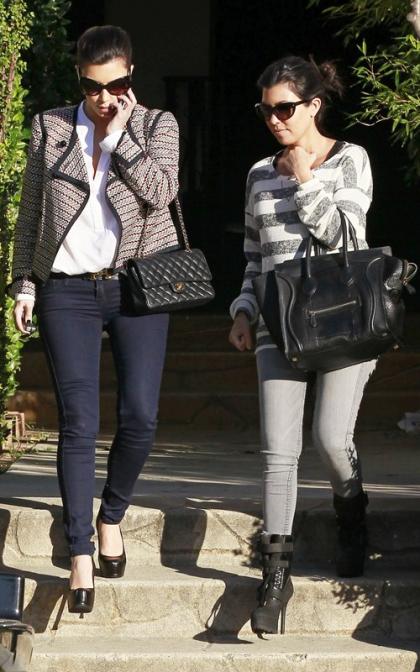Kim & Kourtney Kardashian's Beverly Hills Lunch Date