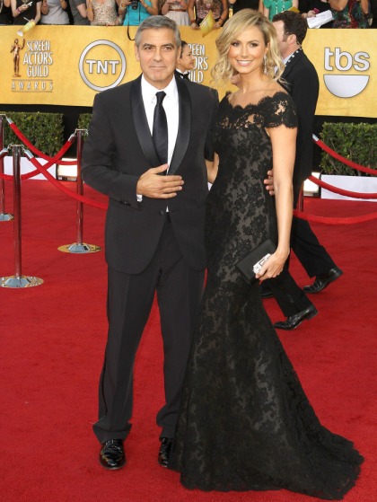 George Clooney reins in Stacy Keibler at the SAGs: improved or busted?