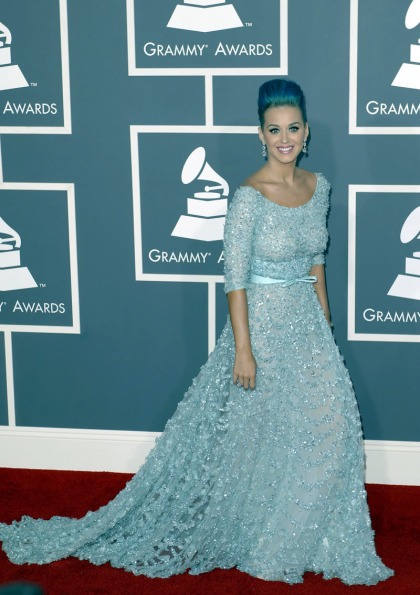 Katy Perry in Elle Saab at the Grammys: beautiful, matronly, or too boobtastic?