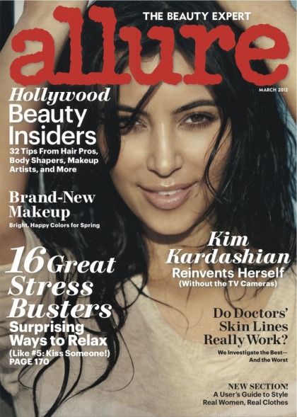 Kim Kardashian goes 'low-key, natural' on cover of Allure: still cat-faced'