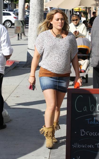 Pregnant Hilary Duff's Valentine's Day at Cabbage Patch