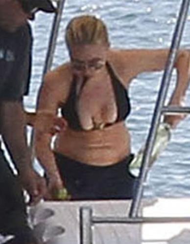 Scarlett Johansson On A Yacht In A Bikini