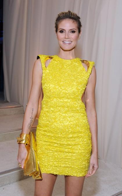 Heidi Klum Brightens Up the Elton John Oscar Viewing Party