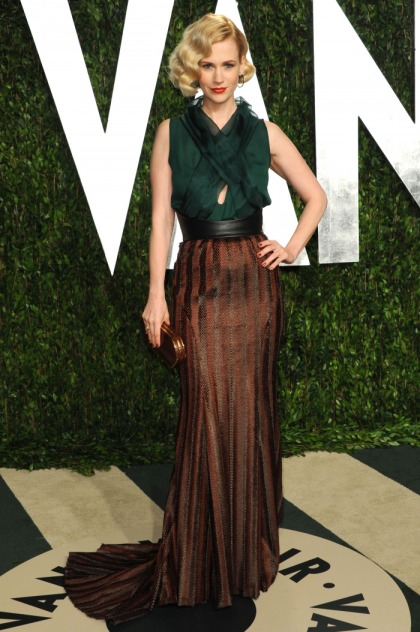 January Jones leads the fug parade at the VF party: how awful did she look?