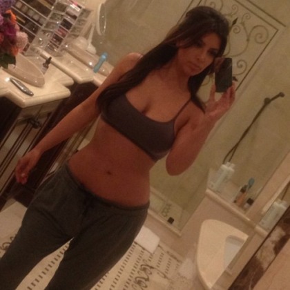 Kim Kardashian Nude in a Bra