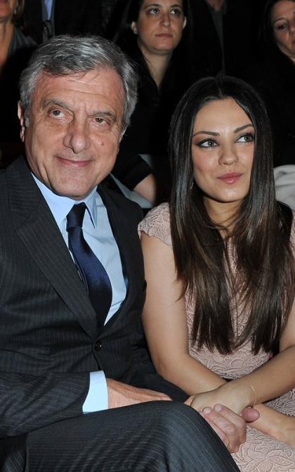 Mila Kunis Goes Front Row for Christian Dior Show