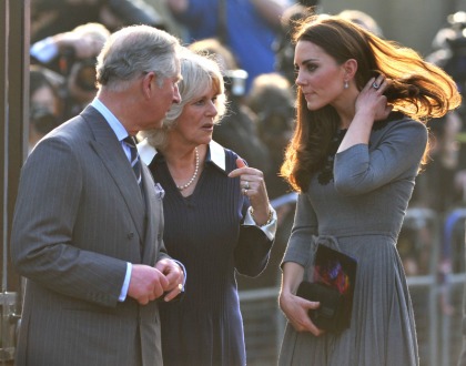 Duchess Kate wears grey Orla Kiely in London: too fussy or just lovely?