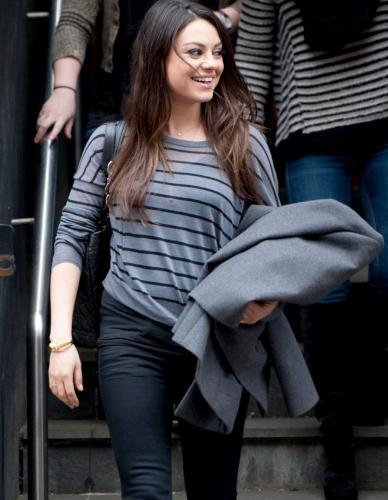 Mila Kunis' Perky Breasts Get Covered Up