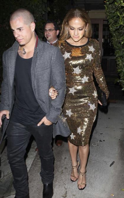 Jennifer Lopez's Golden Night Out with Casper Smart