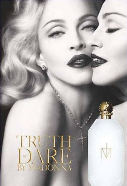 Madonna's 'Truth or Dare' perfume commercial is   deemed 'too cleavage-y'