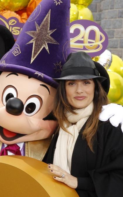 Salma Hayek Celebrates Disneyland Paris' 20th Birthday