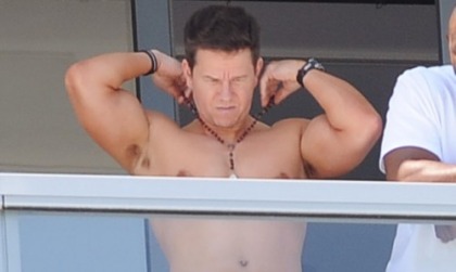 Mark Wahlberg Hangs Out Shirtless on Balcony