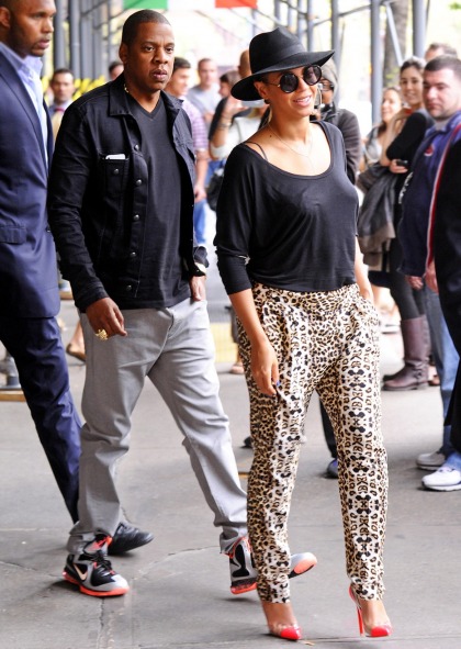 Beyonce in animal-print pants for Knicks game: comfortable or just awful?