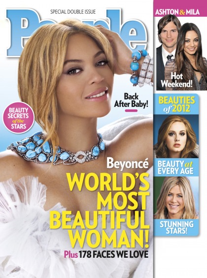 Beyonce named People Mag's Most Beautiful Woman of 2012: great choice'
