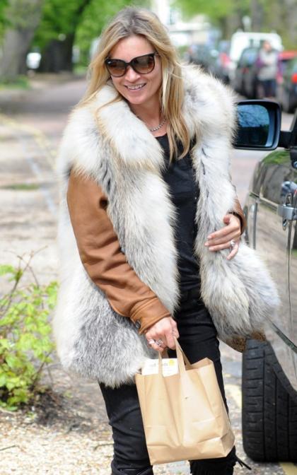 Kate Moss' Furry London Outing