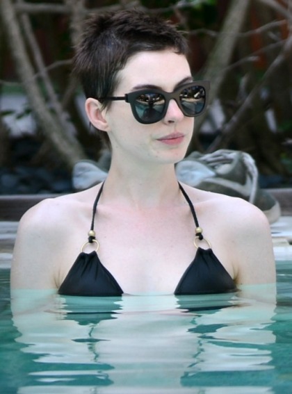 Anne Hathaway in a Bikini in Miami