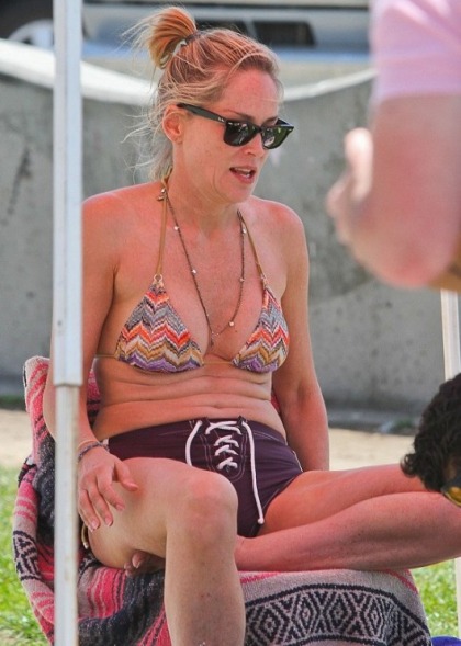 54-Year-Old Sharon Stone in a Bikini