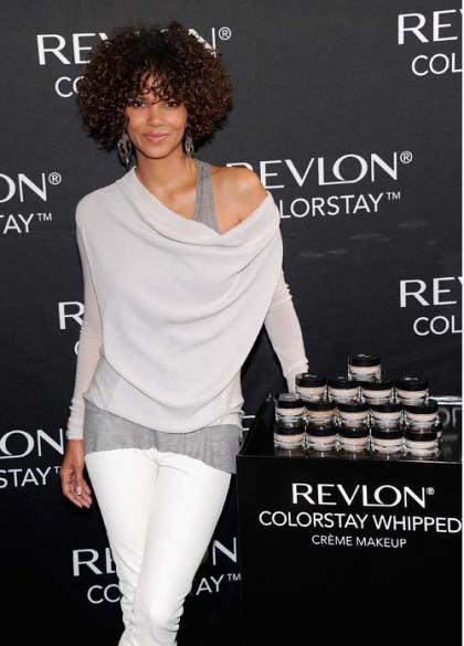 Halle Berry's Curly Cute Revlon Morning in NYC