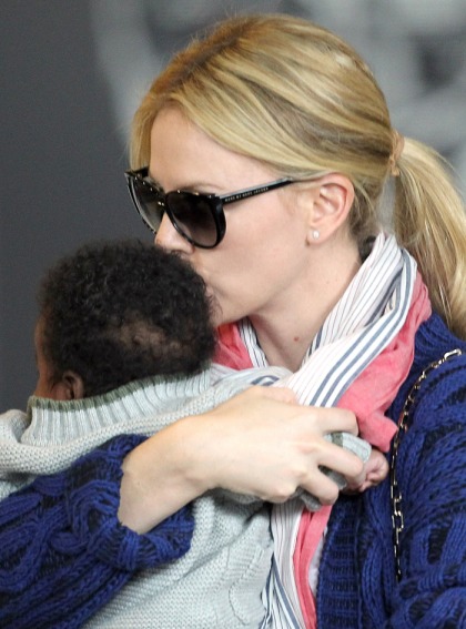 Charlize Theron's two dogs have been helping her with baby Jackson