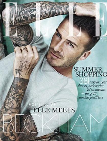 David Beckham Covers ELLE UK July 2012