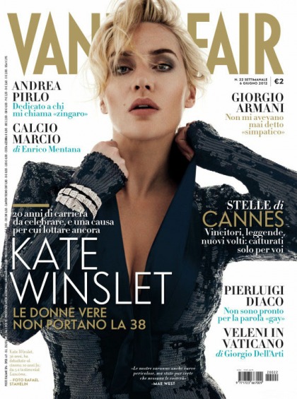 Kate Winslet covers Vanity Fair Italia: 'I am sincerely grateful for my buttocks'