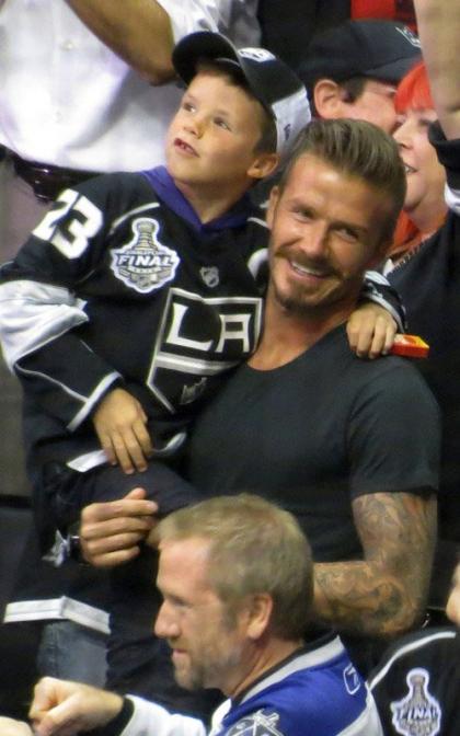 David Beckham & His Boys Cheer Kings to Cup Victory!