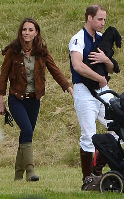 Kate Middleton & Prince William Show off New Dog at Beaufort Polo Club