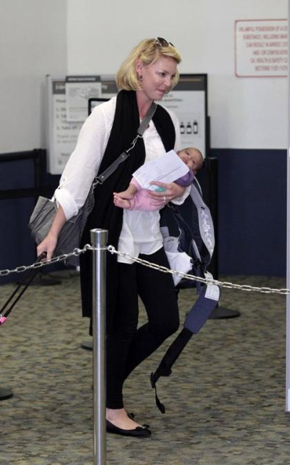 Katherine Heigl Jets Off With Baby Adalaide