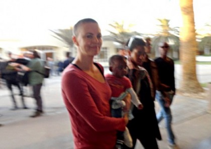 Charlize Theron Shows Off Her Shaved Head