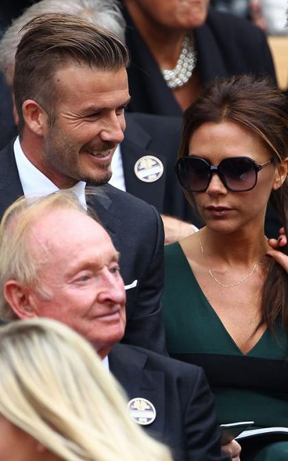David & Victoria Beckham Cheer On Andy Murray at Wimbledon Final