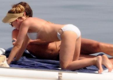 Scarlett Johansson Assumes Position In A Bikini