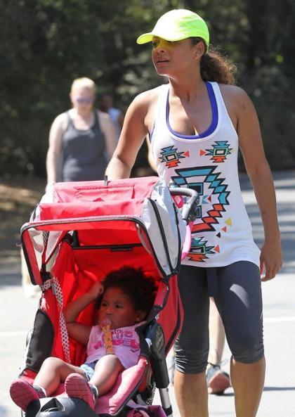 Christina Milian & Violet's Mother/Daughter Exercise Session