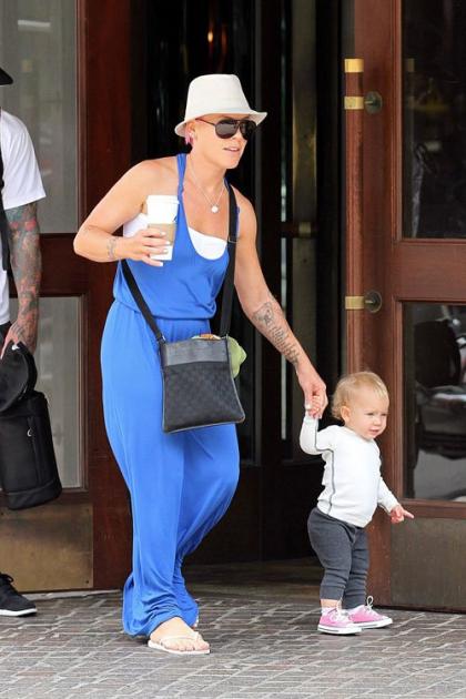 Pink & Carey Hart: Walking with Willow in NYC