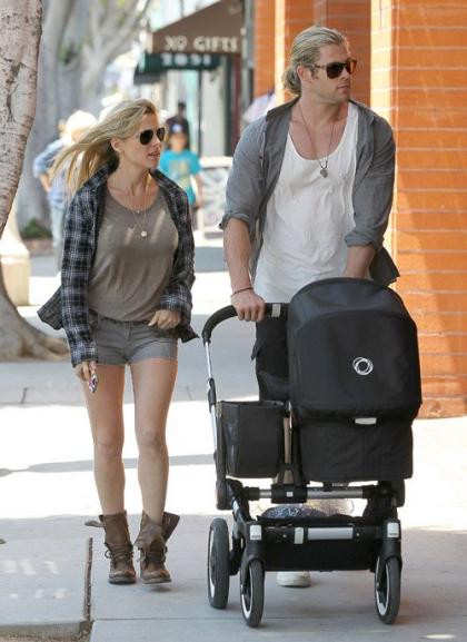 Chris Hemsworth & Elsa Pataky's Santa Monica Stroll with Baby India
