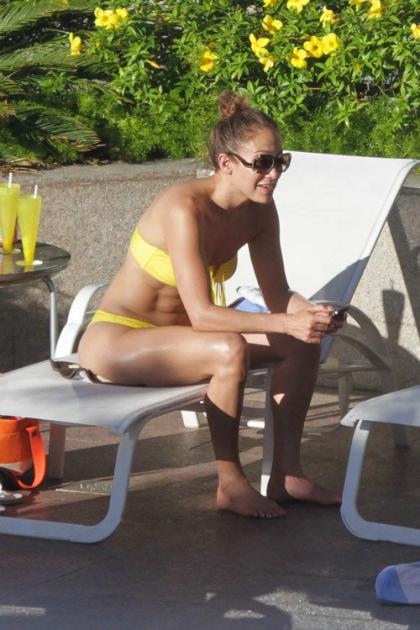 Jennifer Lopez Shows Off Bright Brazilian Bikini with Casper Smart