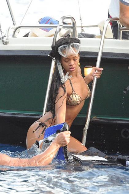 Rihanna's Portofino Snorkeling Sexiness