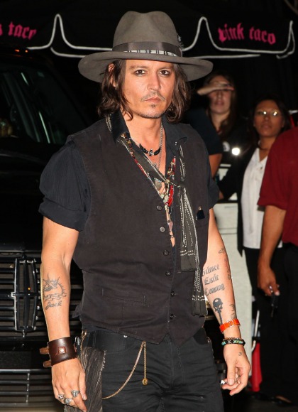 Johnny Depp looks less puffy in a solo outing to Pink Taco: hot or busted?