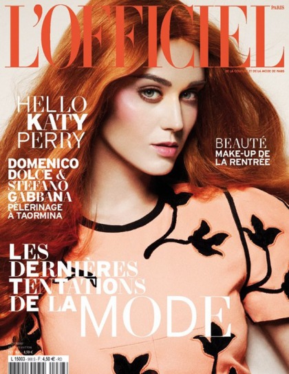 Katy Perry with orange hair in L?Officiel mag: fresh &   inspired or awful?