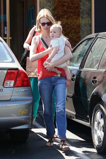 January Jones' L.A. Lunch with Mom & Baby Xander