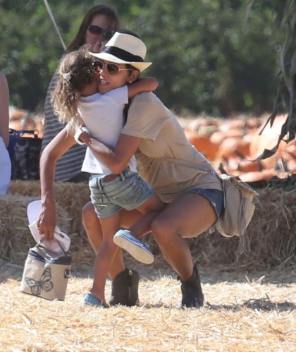 Halle Berry & Gabriel with Nahla at the pumpkin patch: truce or chilly?