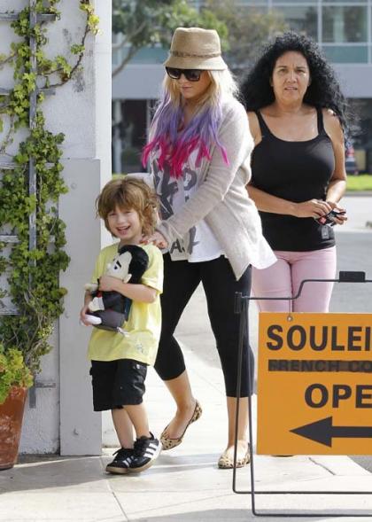 Christina Aguilera Enjoys Family Time, Talks New 