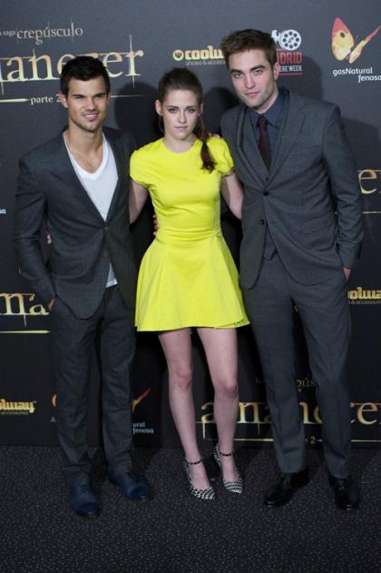 Robert, Kristen & Taylor Take 'The Twilight Saga: Breaking Dawn Part 2' to Madrid