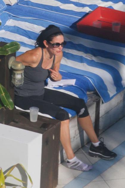 Courteney Cox Soaks Up Some Sun After a Sweat Session
