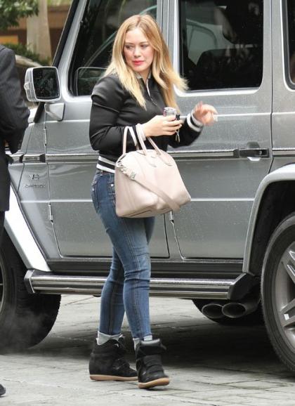 Hilary Duff Takes Baby Luca to the Four Seasons