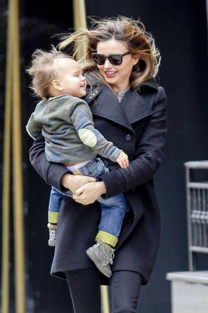 Miranda Kerr Takes Flynn for a Stroll