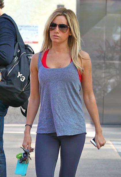 Ashley Tisdale Gets In a Serious Sweat Session