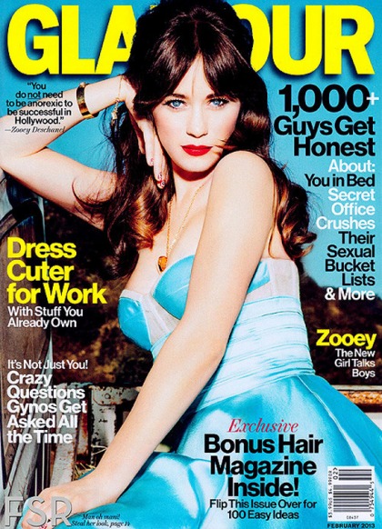 Zooey Deschanel covers Glamour: adorable & lovely or too precious?