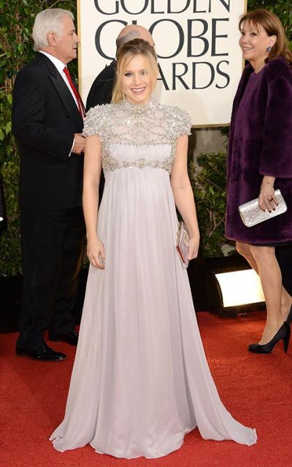 Kristen Bell: Pretty and Preggers at Golden Globe Awards