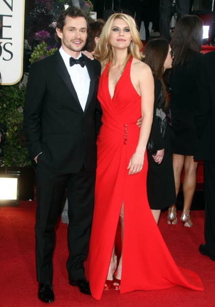 Claire Danes, GG winner in red Versace: gorgeous and/or strung out?